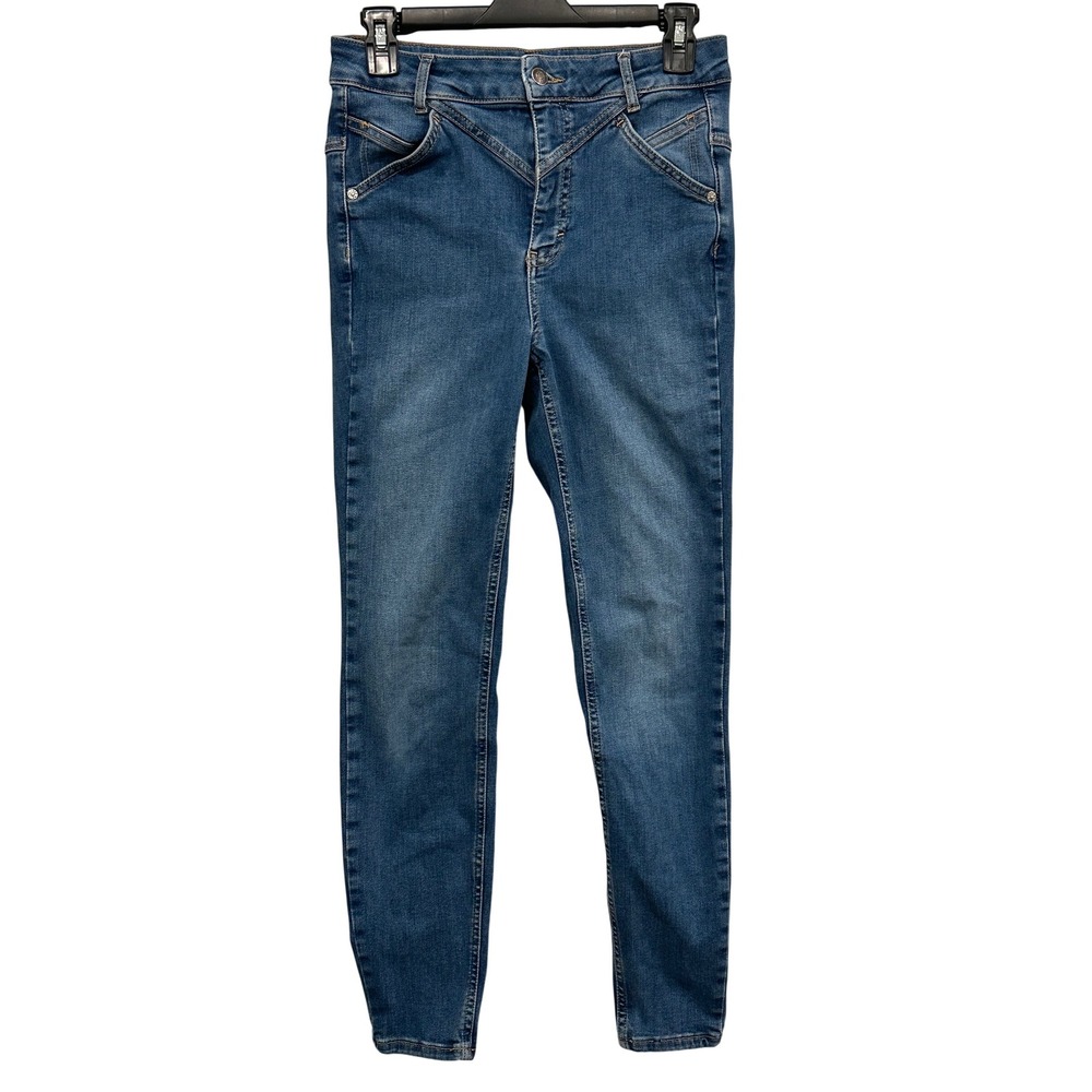 Free People We‎ The Free Western Yoke Skinny Jeans Blue 29